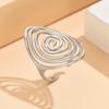 Adjustable Stainless Steel Geometric Spiral Ring for Women