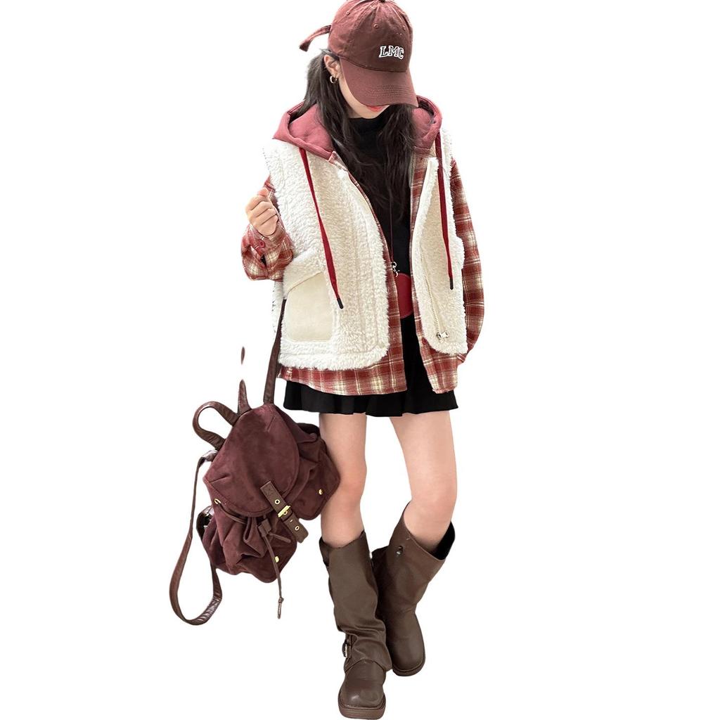 Girls' Fashionable Korean Style Warm Vest – Autumn/Winter 2025 Collection