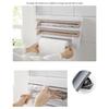 Plastic Wrap Storage Rack Cling Film Dispenser Cutter Paper Towel Holder Kitchen Supplies