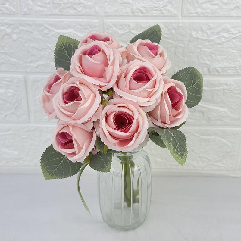 Rose Flower Bouquet For Wedding Photography Home Decor With Silk Material For Celebrations