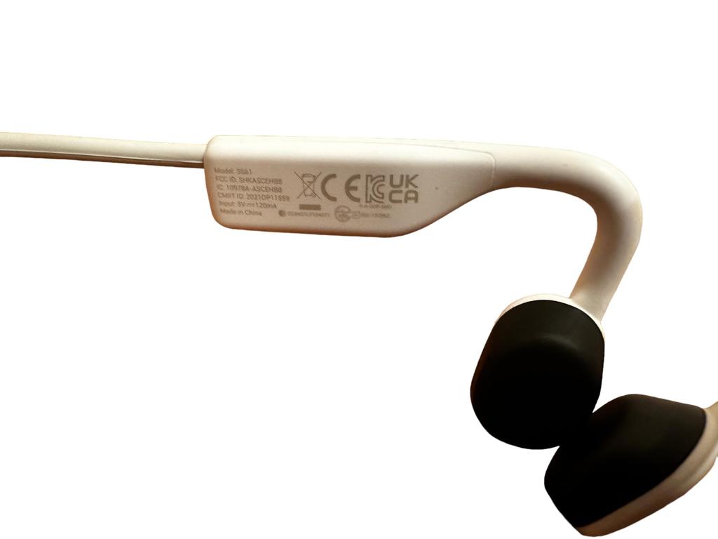 Aftershokz OpenMove Knochenleitung Drahtlose Ohrhörer mit Bluetooth und Wasserdicht und IP55 Mikrofon, Staubdicht, (Alpinweiß)
