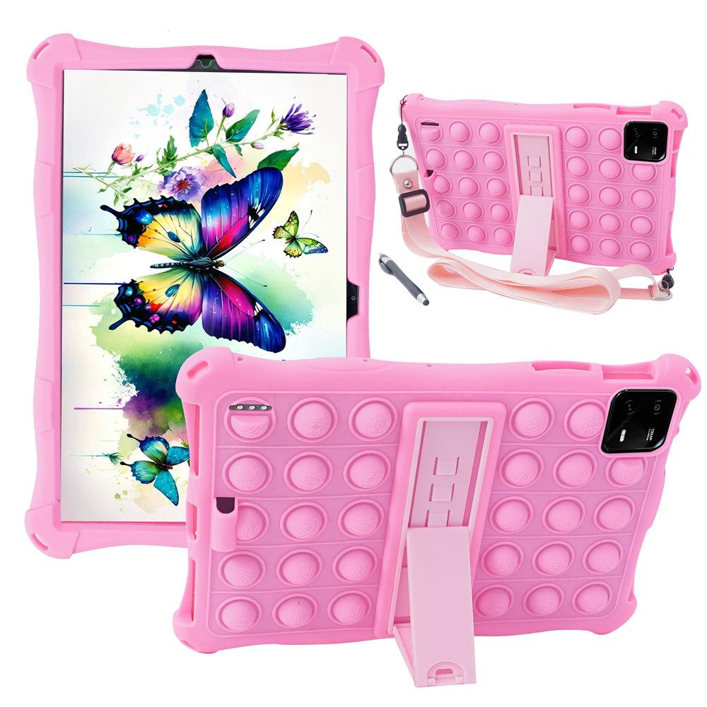 For Xiaomi Mi Pad 6 Case Bubble Toys Soft Silicone Kids Tablet Cover For Mi Pad 6Pro Kickstand Shockproof Fundas