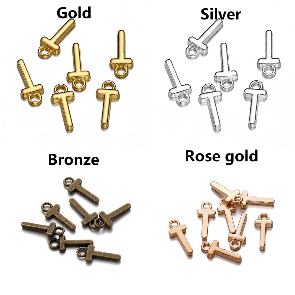 26-30Pcs 7X16 mm Alloy 26 Alphabet A-Z Letters Charms Pendants For DIY Bracelet Necklace Jewelry Making Supplies Accessories
