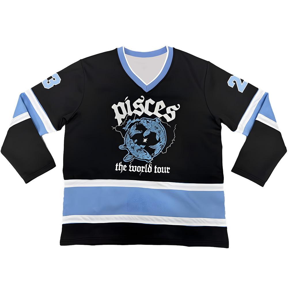 James Arthur Pisces World Tour Hokejové tričko James Arthur 23 Hokejový dres World Tour Merch Dlouhý rukáv Unisex Módní mikiny
