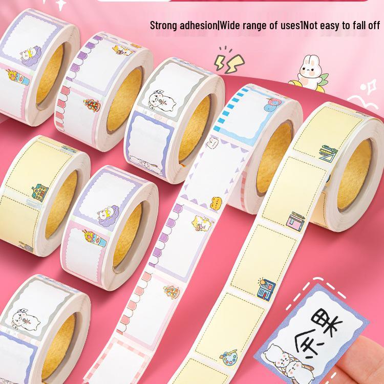 Cartoon Writable Name & Classification Stickers - Self-Adhesive Memo Strips