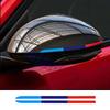 Waterproof Tricolor Stripe Vinyl Decals 2Pcs, Stylish Stickers for Car Side Mirror Body Decoration