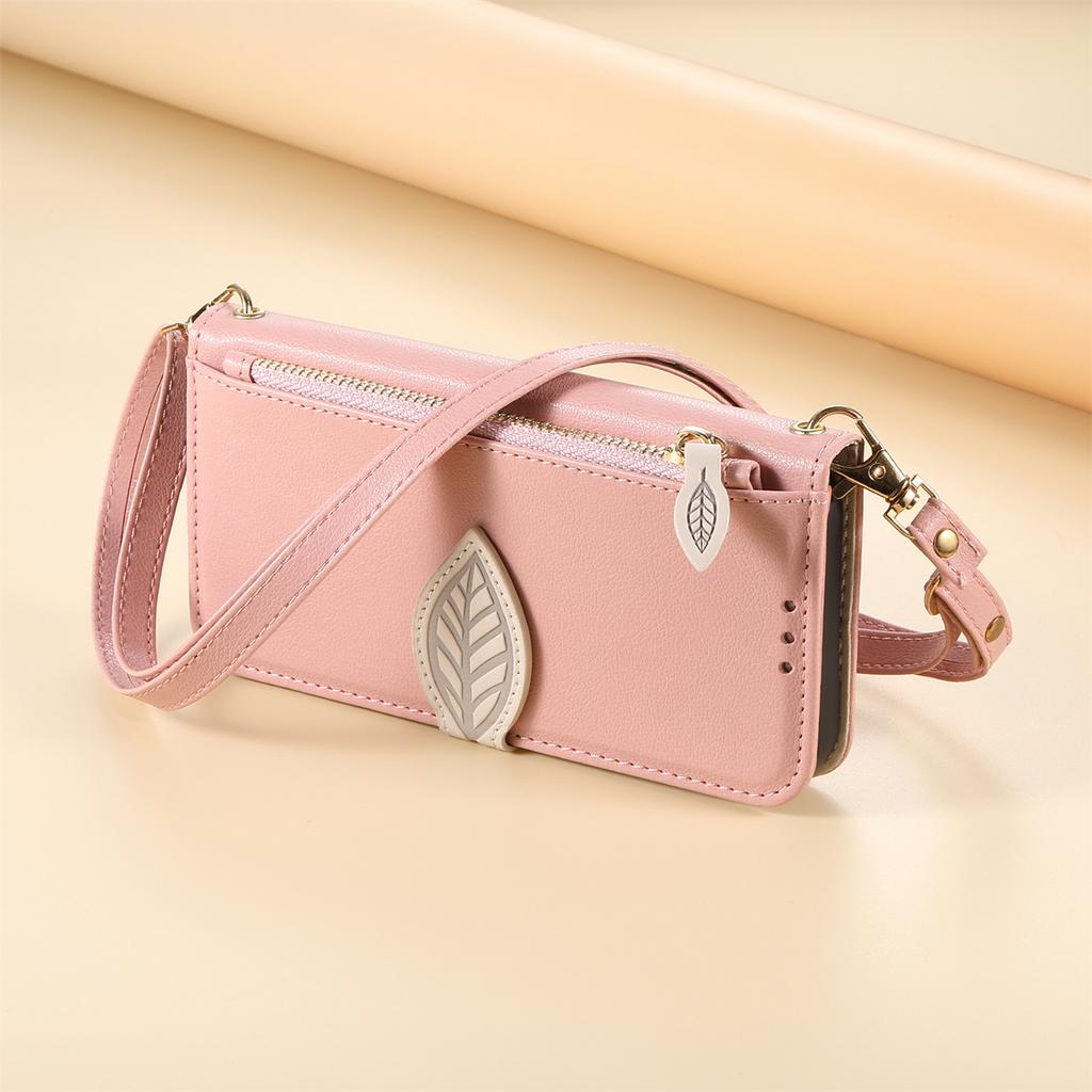 Crossbody-Handgelenkriemen Ledergeldbörse mit Kartenschlitz Handyhülle für IPhone 17 Air 16 Plus 15 14 13 12 Pro Max Schutzhülle
