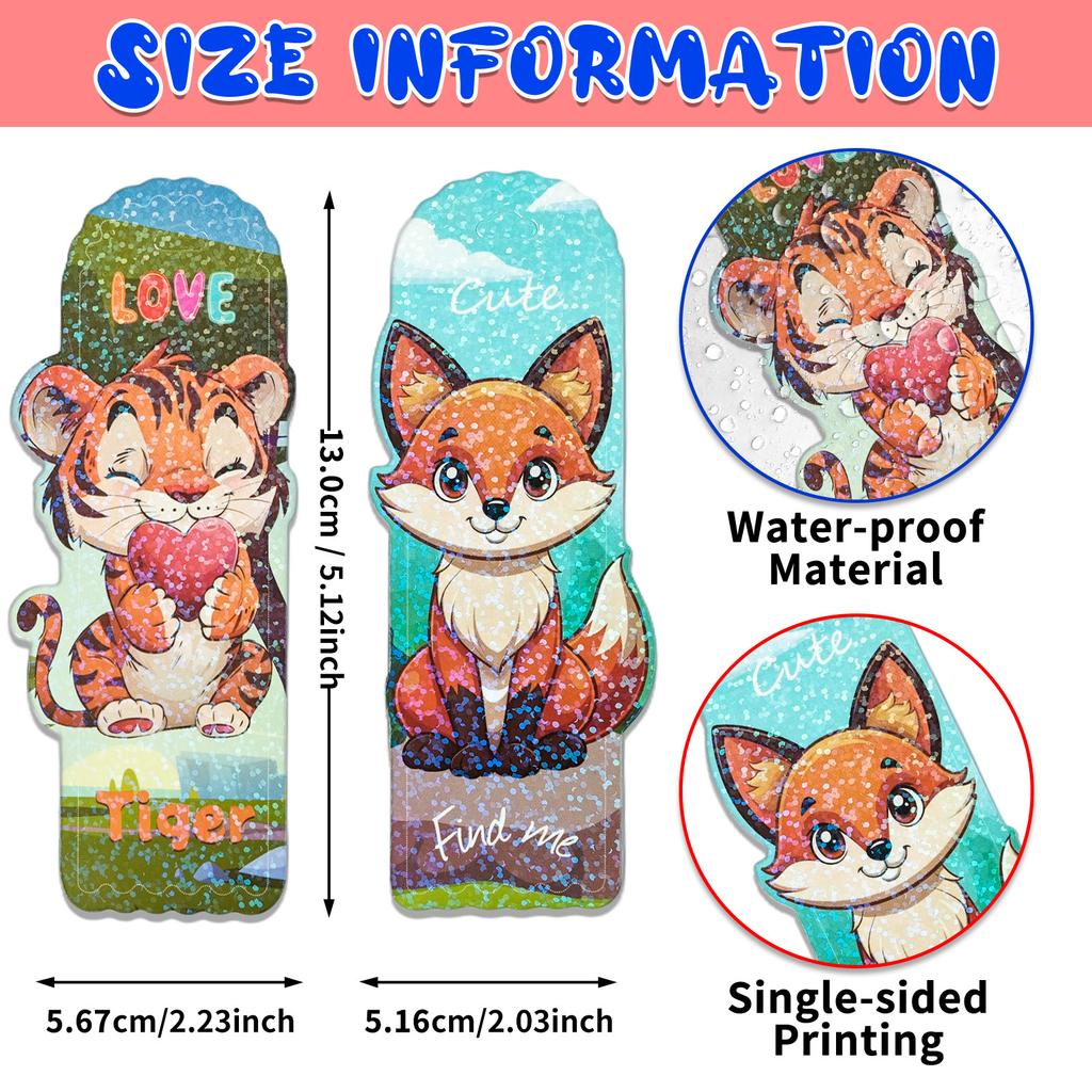 20 Cartoon Small Animal Paper Laser Bookmarks High Value Small Animal Bookmarks