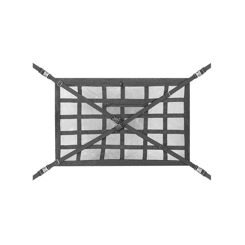 Car Roof Storage Mesh Pocket with Cross Direct Buckle - Dual Use Net for Car Roof Storage