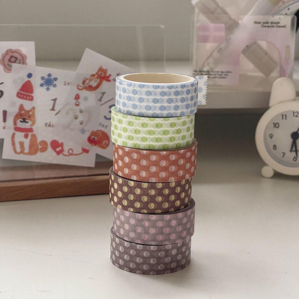 Colored Dots Washi Tape Polka Dot Decorative Stickers New Masking Tape  DIY Scrapbook