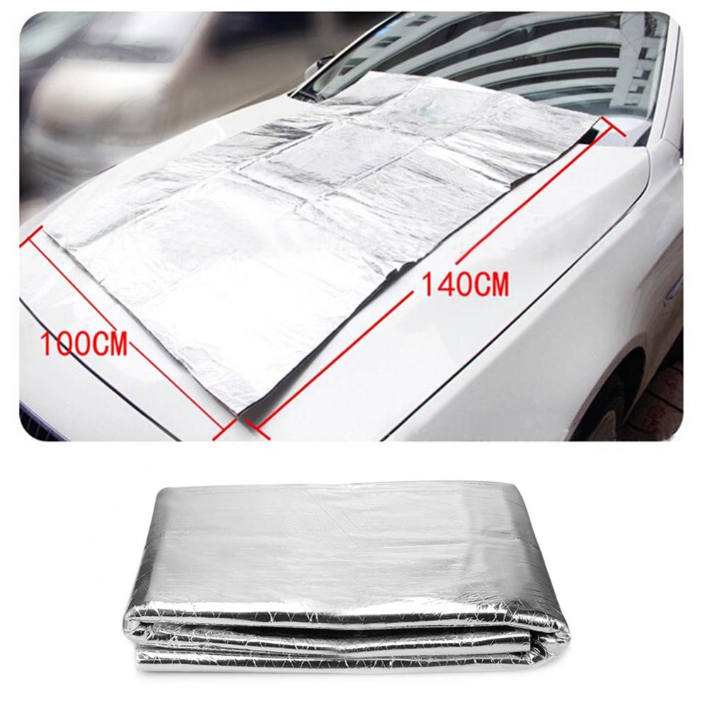 Car Hood Engine Insulation Cotton Hood Engine Firewall Heat Mat Sound Insulation Deadening High Fiber Aluminum Foil Sticker