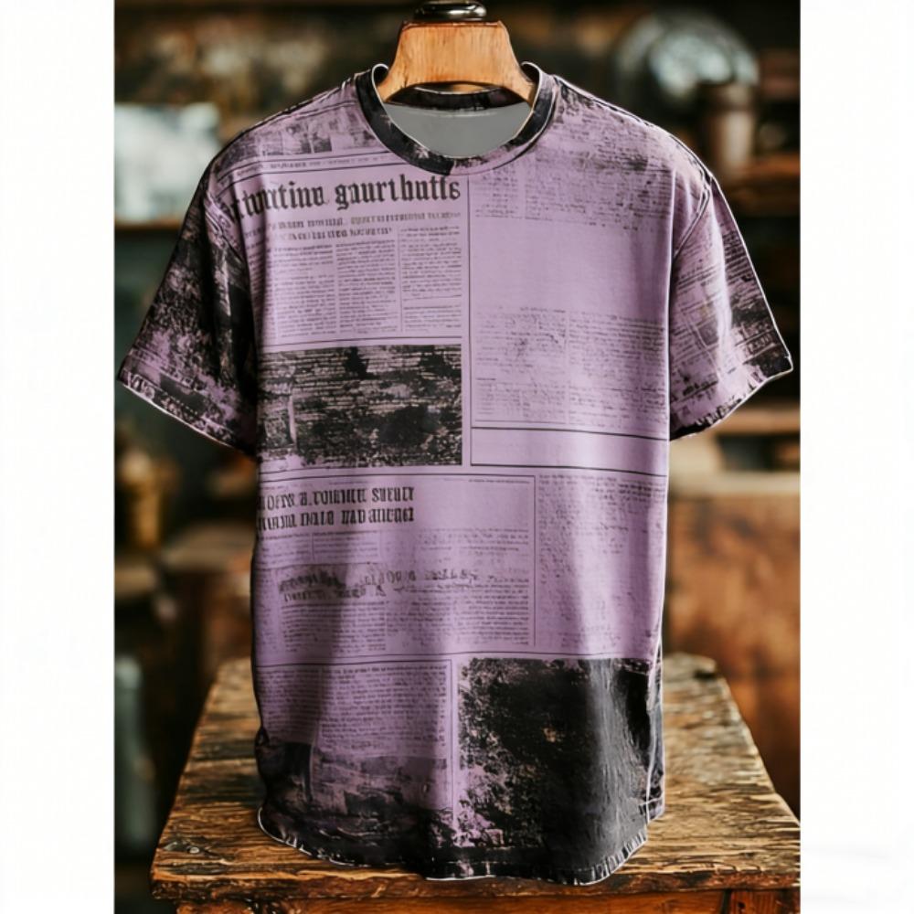 Летние мужские футболки Винтажный принт Европа Америка Мода Улица Короткий рукав Футболки Одежда для активного отдыха Повседневная одежда Футболка Женские футболки Топы XXS