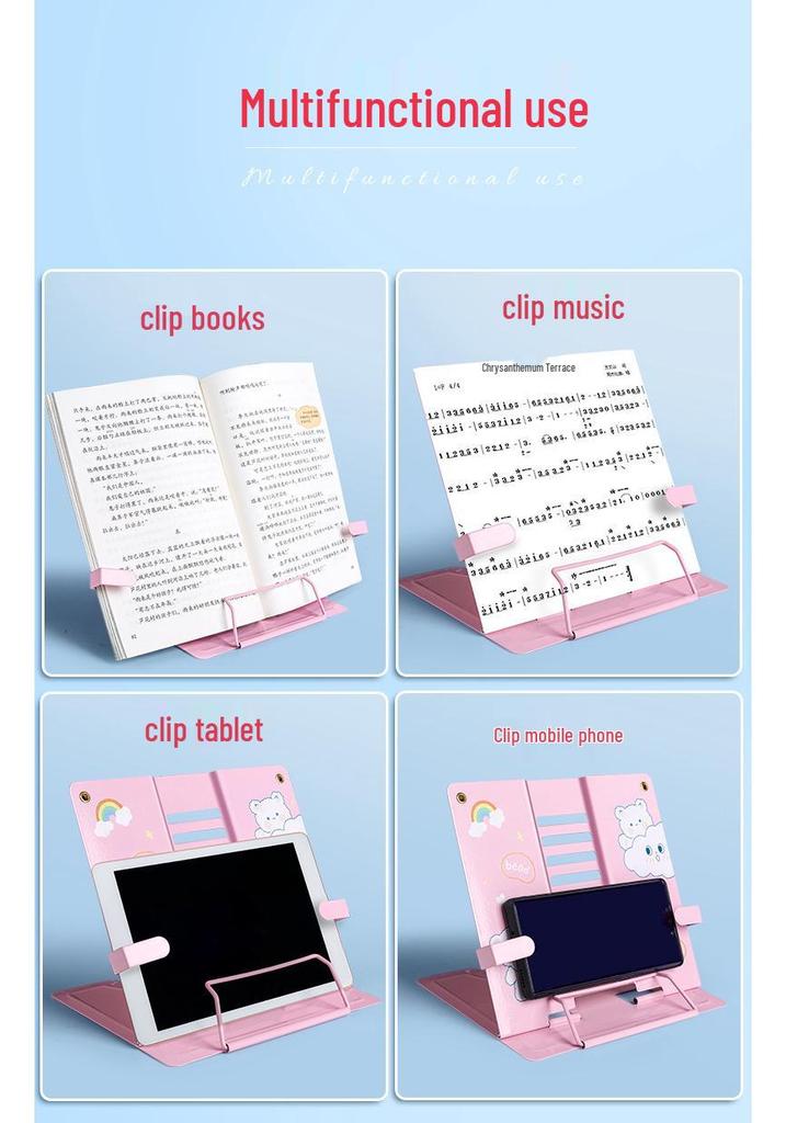 Children's Multifunctional Desktop Book Stand and Holder