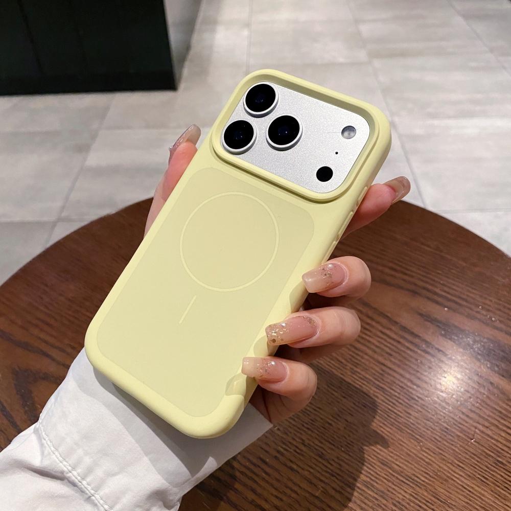 Original Pure Color Liquid Silicone for Magsafe Case For iPhone 17 Pro 17 Pro Max Large Window Skin Feeling Shockproof Cover