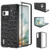 For Honor Magic Vs3 5G Case Ostrich Texture Genuine Cow Leather+PC Cover