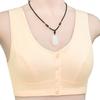 Mom's Cotton Wire-Free Front Closure Vest Bra for Middle-Aged & Elderly Women, Plus Size, Thin Section
