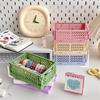 Korean Mini Folding Storage Box - Compact Organizer for Desktop, Stationery, and Skincare Essentials