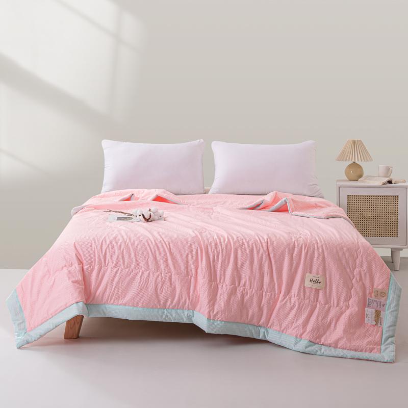 Simple Japanese Solid Color 1Pc Quilt Summer Soft Skin-friendly Air Conditioning Thin Quilt Home Travel Camping Thin Blanket