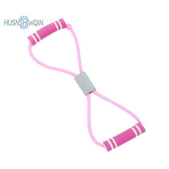 

Спортивная эспандер для йоги с ручкой 8-образная эластичная лента для упражнений Эспандер для тренировки мышц Эластичная веревка для тренировок для рук, ног, спины розовый