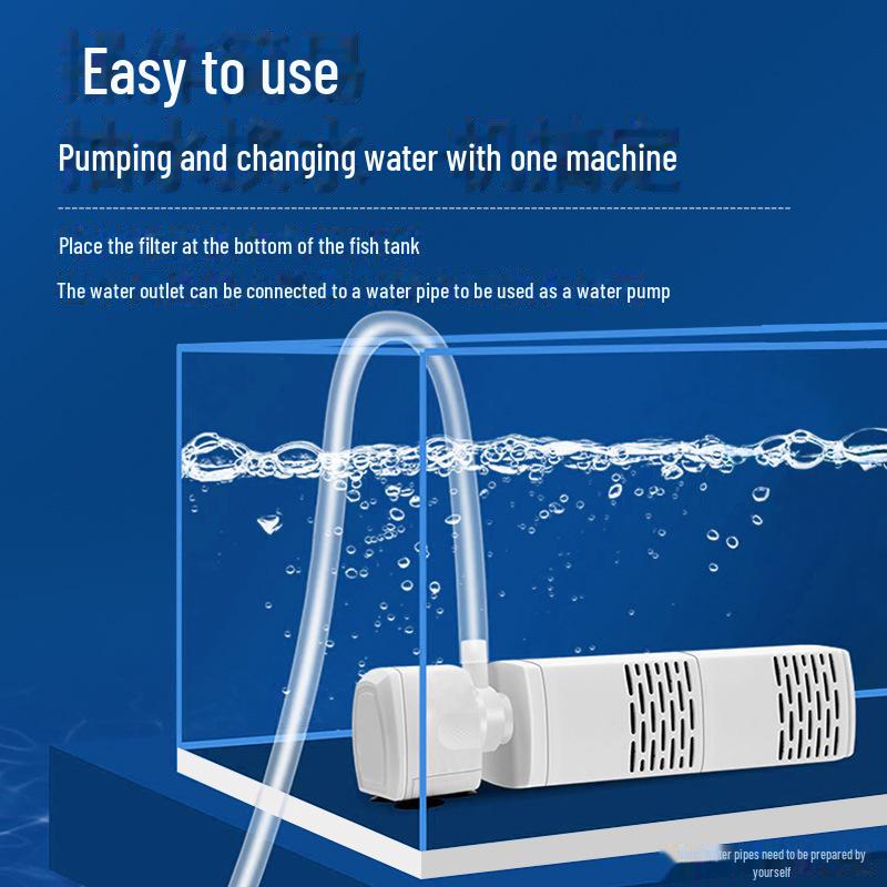 Songbao Aquarium Filter: Triple-Function Pump & Purification System with Oxygen Pump for Small Tanks