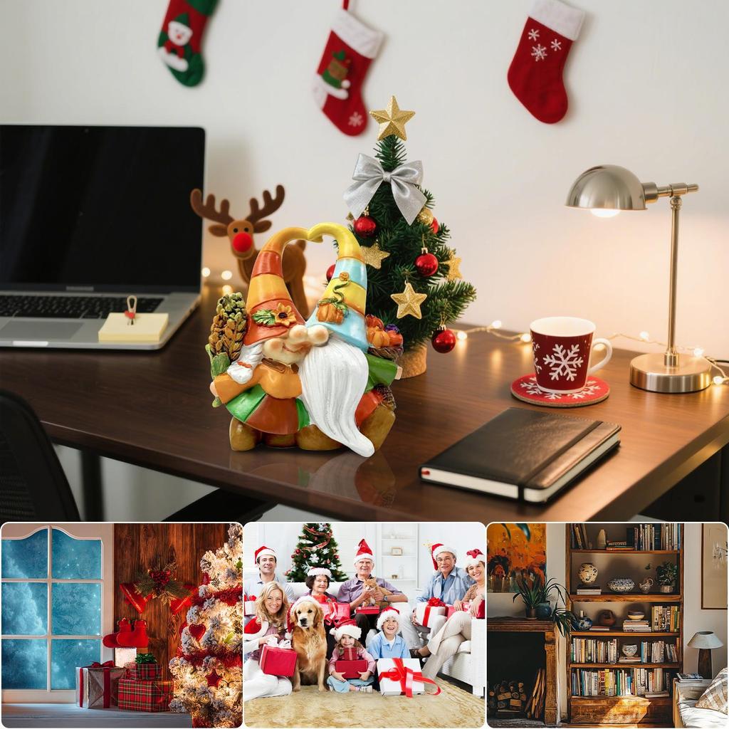 Gnomes Decorations For Home Gnome Figurines Resin Statue Sculpture Seasonal Harvest For Indoor Outdoor Thanksgiving Garden