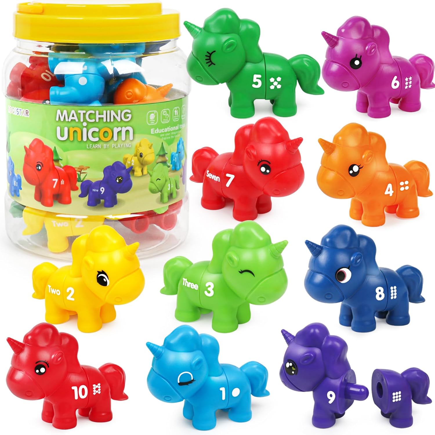 

Montessori Letter&Numbers Mathing Toys Toddlers Counting Matching Games Prechool Educational Toy Sorting Sensory Set