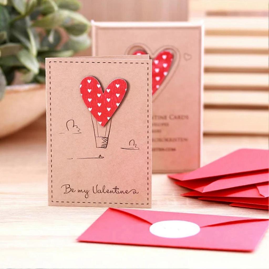 Valentine\'s Day Heart Balloon Card Delicate Appearance And Excellent Texture for Lover Girlfriend Boyfriend