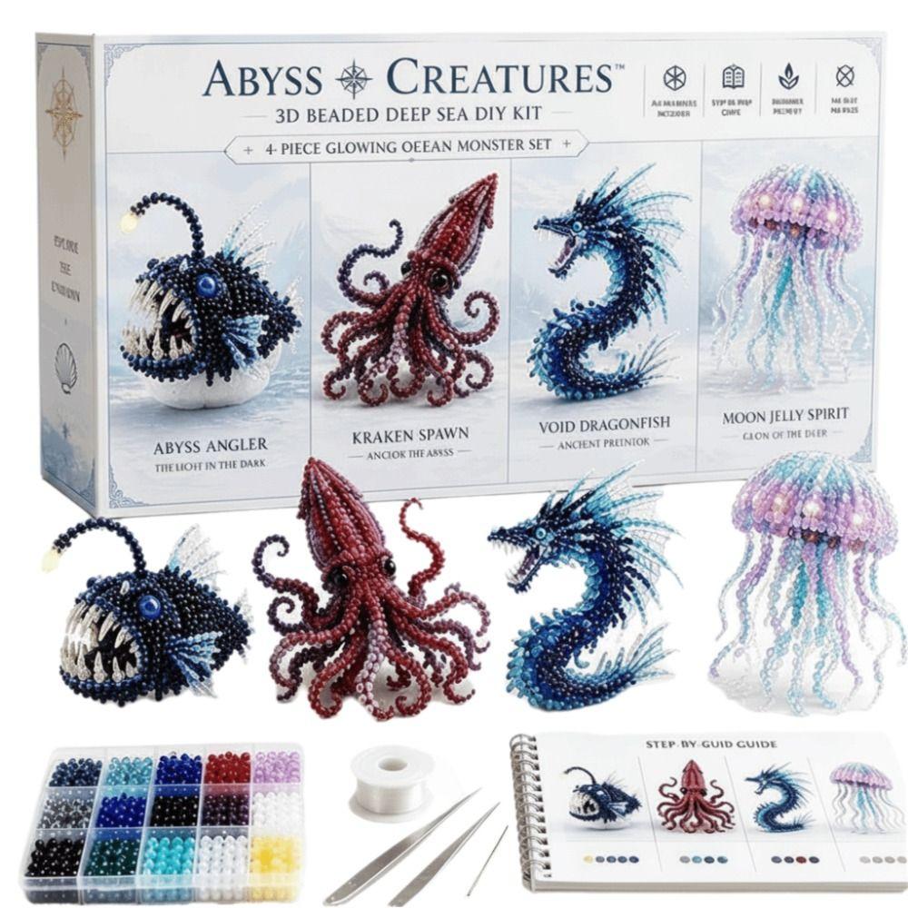 Animal Shape 3D Beaded Animal Kit Cute Design DIY Bead Craft Kit For Adults & Kids