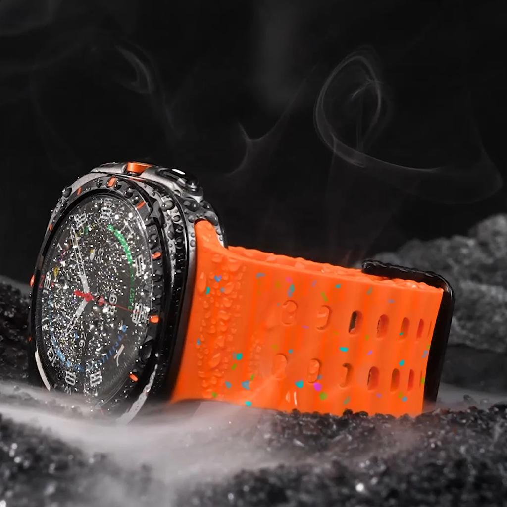Marine Band Für Samsung Galaxy Watch 7 ultra 47mm Sport Silikon Armband Strap Galaxy Watch ultra Strap 47 Leuchtend Zubehör