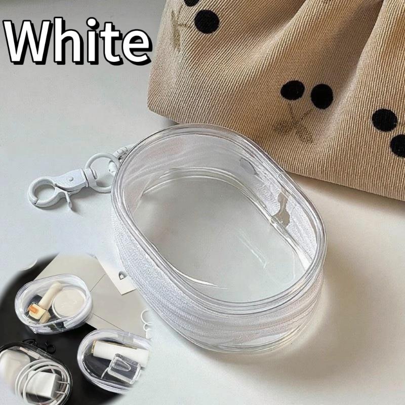 

Portable Travel Waterproof Data Cable Storage Bag Transparent PVC Multi-Functional Organizer for Earphones and Charging Cables