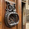Huaqianguhh Retro Owl Door Knocker, Wrought Iron Hollow Carved Wall Decor, Multi-use Thickened Rustproof Cabinet Pull Handle, Pre-Drilled Holes