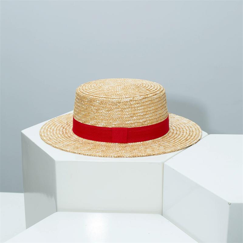 Straw Hat Summer Wide Brim French Elegant Ribbon Women's Sun Hat Holiday Straw Hat Sun Hat chapeau femme