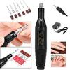 12 Types Manicure Machine Electric Sanding Drill Nail Polishing Tools With Grinding Head  Black