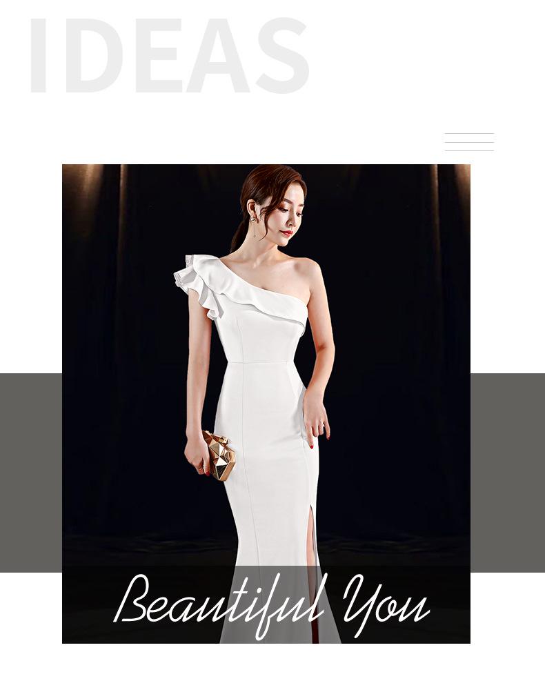 Elegantes Damen-Abendkleid mit asymmetrischem Ein-Schulter-Design - Sexy, figurbetont, Meerjungfrau-Schnitt für Events & Bankette