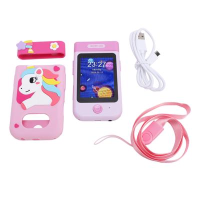 Kinder Smartphone Spielzeug 2,8 Zoll 180 Grad Klappkamera 1080P Video Tragbares Kleinkind Spieltelefon Spielzeug Licht