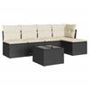 VidaXL Garden Lounge Set 6 Pcs with Cushions Black Braided Resin 3217526