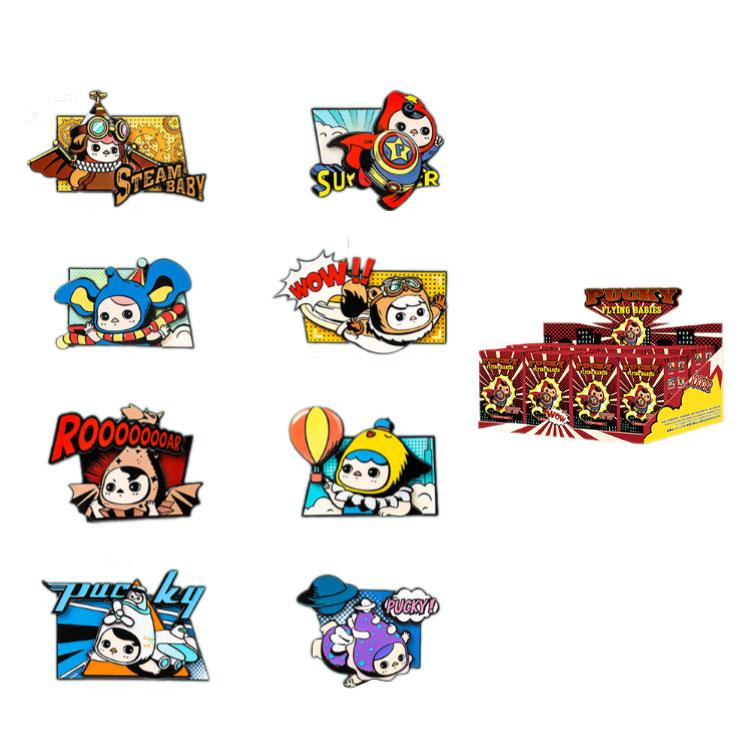 New POP MART Beech Pucky Elf Flight Collection Badge Blind Box Products Full Box 8 Pcs 210400388