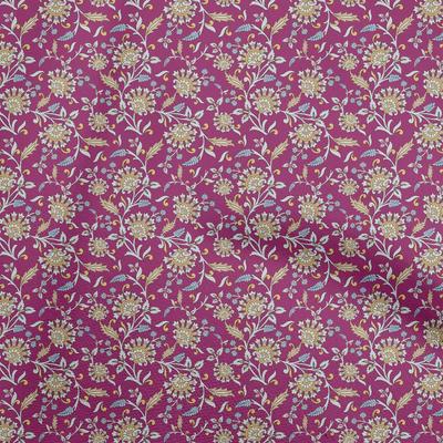 Cotton Flex Dark Magenta Fabric Asian Suzani  Sewing Craft Projects Fabric Prints By Yard 40 Inch