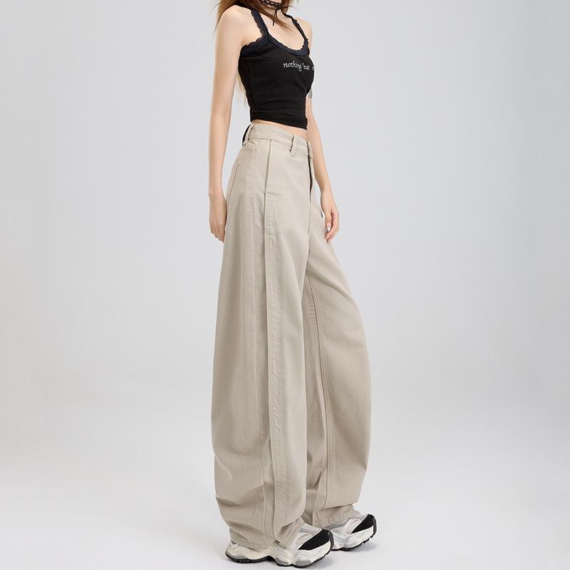 Jeans for Women In Spring and Summer High Waist Loose Slim Scimitar Pants for Women In Spring Wide-leg Jeans for Women In Spring