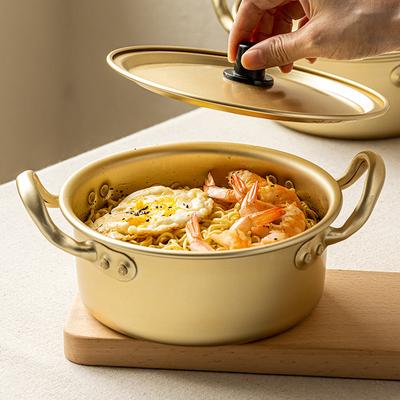 Cooking Noodles Jue Jue Zi Instant Noodles Pot High Value Anti-Scalding Binaural Pot Soup Pot Household Small Hot Pot Cooking Pot Tableware Pot