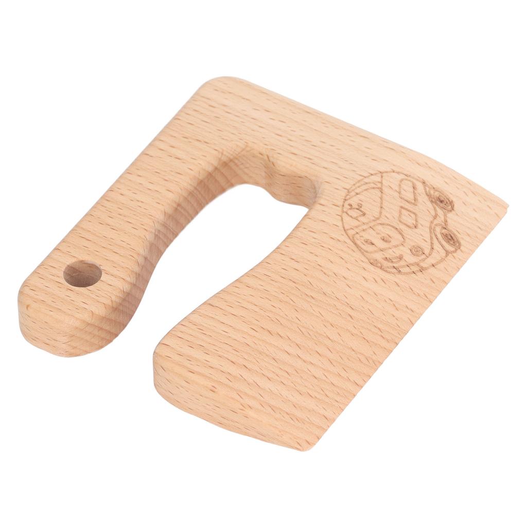 Kids Wooden Knife Safe Cooking Vegetable Fruit Cutter Montessori Kitchen Tool Toy Ambulance Pattern
