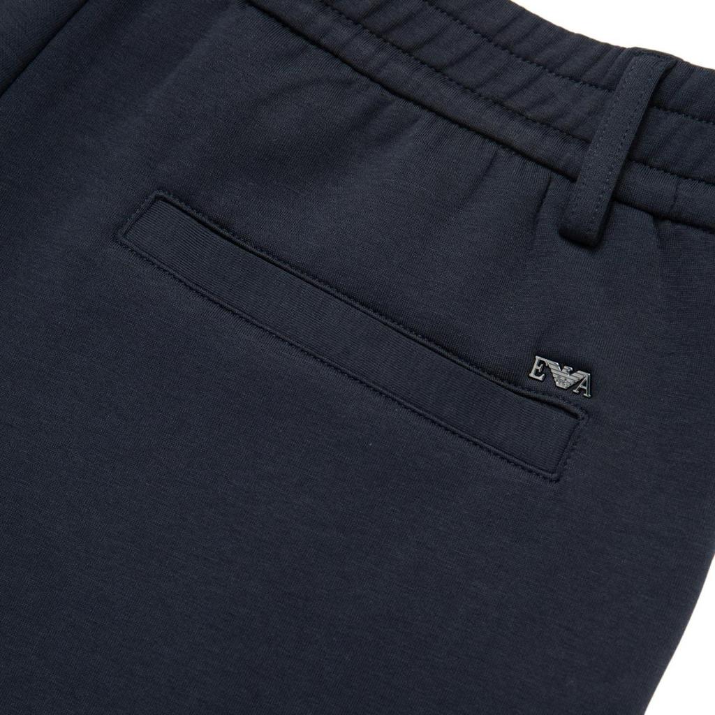 Emporio Armani FW24 EA7 Series Solid Color Elastic Waist Tapered Long Knit Sports Pants Men bottoms Navy-Blue 6D1PK0-1JHSZ-0920