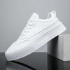 2025 New Men's White Shoes Leather Casual Sports Shoes Comfortable Vulcanized Shoes Men's White Men's Tenis Masculinos