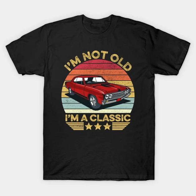1965 Classic Car 60th Birthday T-Shirt Men Women 1965 60th Birthday Gift Tee Cotton Clothing Vintage Nostalgic Streetwear Casual
