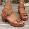 Fashion Ladies' Roman Sandals Outdoor Summer Open Toed Sandal Casual Plus Size Beach Shoes Luxury Buckle Women Sandals Mujer Zapatos