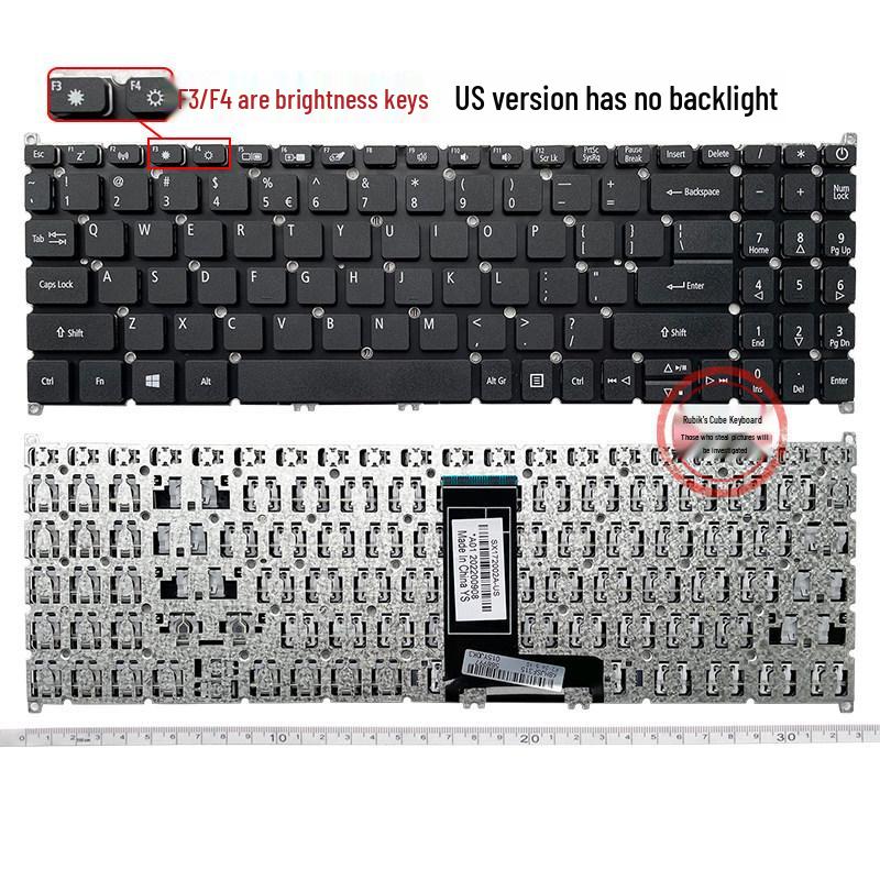 RU Compatible Keyboard for ACER Aspire SF315-41/52, A515-66G, A315-22/23/42/54/52G