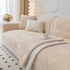 Thick Quilted Sofa Cover Fabric Soft Comfortable Breathable Sofa Cover Fabric Silicone Anti Slip for Autumn and Winter Seasons