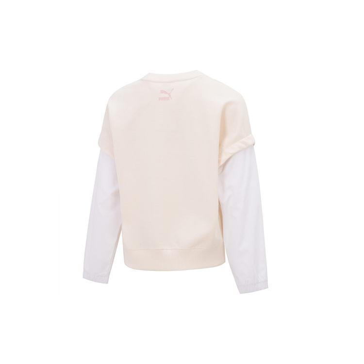 Puma Sweatshirts Women's Ecru Crew Neck Moderate 536092-99