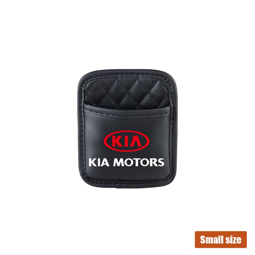 

2026 Hot Car Sticker Car Leather Storage Bag Seat Back Storage Hanging Bag For Kia Sportage Rio 3 Soul Picanto EV6 Cerato Tellur