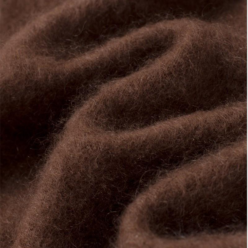 Women's Loose-Fit Brushed Cashmere Cardigan - Trendy Round Neck Knitted Sweater 2025